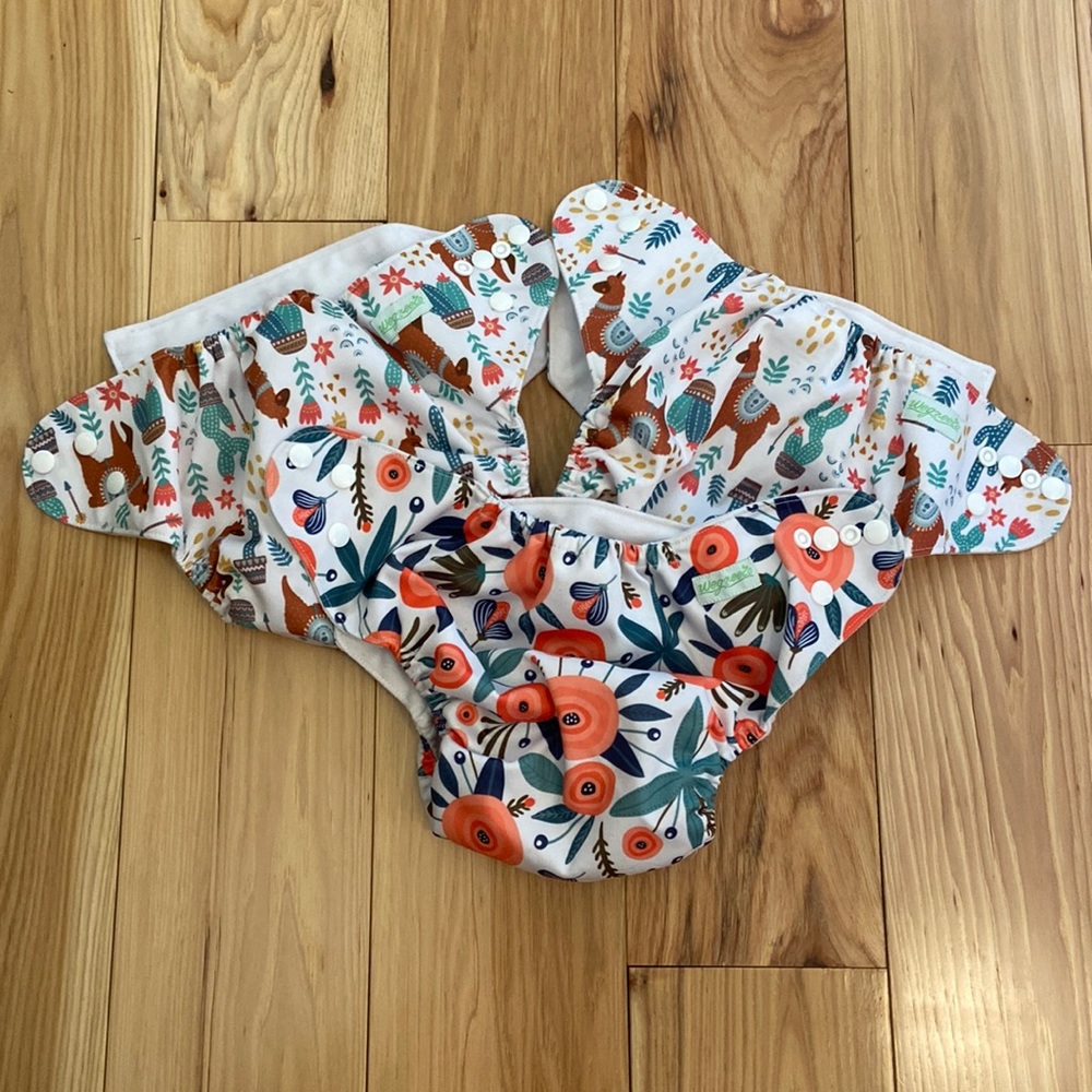 Wegreeco Cloth Pocket Diapers Adjustable Snap Closure (NO INSERTS) Set of 3